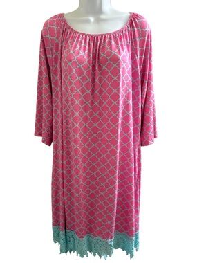 2B together off the shoulder crochet trim dress 2X NWT